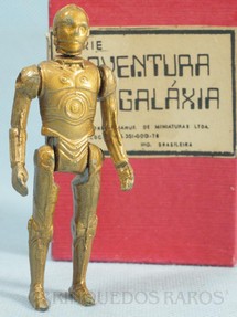 Brinquedo antigo - Model Trem - Robot C3PO com 10,00 cm de altura S�rie Novas Aventuras nas Gal�xias Guerra nas Estrelas Star Wars D�cada de 1970