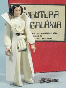 Brinquedo antigo - Model Trem - Princesa Leia Organa com 10,00 cm de altura Completa com Capa e Arma S�rie Novas Aventuras nas Gal�xias Guerra nas Estrelas Star Wars Ano 1983