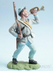 Brinquedos Antigos - Herald - Soldado Confederado avançando com Clarim Década de 1950 Figura Matriz para Soldado Fanabri Batalha do Tuiuti 