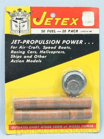 1. Brinquedos antigos - Jetex - Helicóptero Frog Combustível sólido para Turbinas Sistema Jetex de propulsão a jato Década de 1950