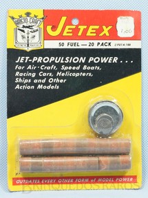 1. Brinquedos antigos - Jetex - Combustivel sólido para Turbinas Sitema Jetex de propulsão a jato Década de 1950