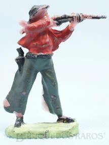 1. Brinquedos antigos - Casablanca e Gulliver - Cowboy de pé atirando com rifle Cowboy Atirador Casablanca numerado 15 Década de 1960