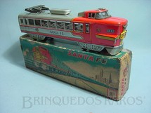 1. Brinquedos antigos - A.T.C. - Locomotiva Santa Fé com 25,00 cm de comprimento Década de 1960