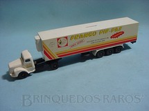 1. Brinquedos antigos - Juê - Conj. Cavalo Mecanico Scania Vabis L111 com carreta Frango Pif Paf Década de 1970