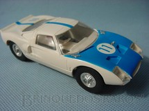Brinquedos Antigos - Estrela - Ford GT branco com frente azul Chassi de latão Ano 1967