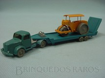 1. Brinquedos antigos - Wiking - Cavalo Mecânico Mercedes Benz com carreta prancha e trator compactador escala HO