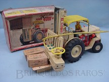 1. Brinquedos antigos - Alps - Empilhadeira Ford 4000H com 35 cm de comprimento Década de 1960