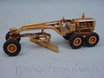 1. Brinquedos antigos - Juê - Motoniveladora Caterpillar CAT 12 com 10,00 cm de comprimento folheada a ouro Década de 1970