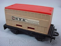 Brinquedos Antigos - Matchbox - Flat Car whit N.Y.K. Container Superfast