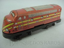 1. Brinquedos antigos - Estrela - Locomotiva diesel Ferrorama vermelha Década de 1960