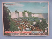 1. Brinquedos antigos - Estrela - Quebra Cabeça A Foz do Iguaçú completo Datado Dez 1970