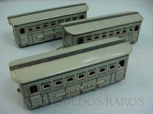 1. Brinquedos antigos - Metalma - Carros de Passageiros Pullman cinza Década de 1950