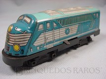 1. Brinquedos antigos - Estrela - Locomotiva diesel Ferrorama azul Década de 1960