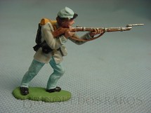 Brinquedos Antigos - Herald - Soldado Confederado atirando com fuzil Década de 1950 Figura Matriz para Soldado Fanabri Batalha do Tuiuti