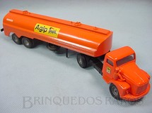 1. Brinquedos antigos - Juê - Cavalo Mecânico Scania Vabis L76 com carreta Agip