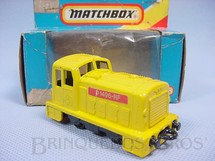 1. Brinquedos antigos - Matchbox - Inbrima - Locomotiva Diesel Shunter Superfast amarelo Brazilian Matchbox Inbrima 1970