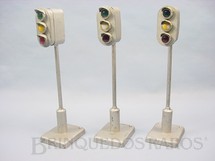 1. Brinquedos antigos - MosKabel - Farol de tráfego 20,00 cm de altura com 3 lâmpadas Década de 1930