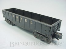 1. Brinquedos antigos - Lionel - Vagão 6012 Gondola Lionel black Ano 1955 a 1956