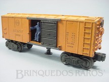 1. Brinquedos antigos - Lionel - Vagão X3464 Santa Fé Box Car figura com movimento Ano 1950 a 1952