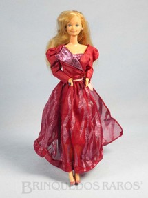 Brinquedos Antigos - Mattel - Boneca Barbie Fashion Serie Oscar de La Renta vestido vermelho Década de 1980