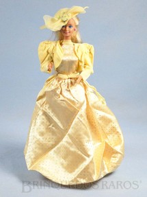 Brinquedos Antigos - Mattel - Boneca Barbie Jewel Secrets Serie vestido amarelo Década de 1980