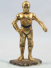 1. Brinquedos antigos - Kenner - Robot C3PO com 7,00 cm de altura Star Wars Lucas Film Série Action Masters Ano 1994