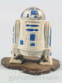 1. Brinquedos antigos - Kenner - Robot R2D2 com 3,5 cm de altura Star Wars Lucas Film Série Action Masters Ano 1994