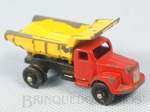 1. Brinquedos antigos - Roly Toys - Caminhão Basculante Scania Vabis com 7,00 cm de comprimento Década de 1960