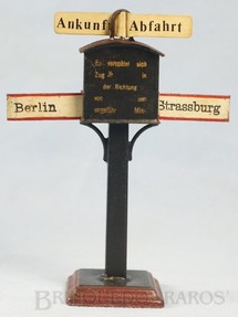 Brinquedos Antigos - Marklin - Sinalizador de origem e destino 13,00 cm de altura Berlin Strassburg  Década de 1910