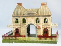 Brinquedos Antigos - Marklin - Estação com 34,00 cm de comprimento e 23,00 cm de altura Iluminação por velas Bitola O Ano 1905