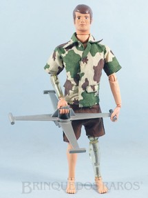 Brinquedos Antigos - Hasbro - Boneco Major Mike Powers Atomic Man completo com Hélice e mais 2 itens Ano 1975