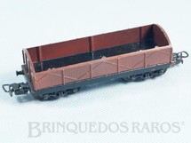 Brinquedos Antigos - Atma - Mirim - Vagão Gôndola Marrom com dois trucks Corrente Alternada Atma Mirim Década de 1950