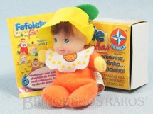 Brinquedos Antigos - Estrela - Fofolete Laranja Série Frutinhas 8,00 Cm de altura Olhos pintados Ano 2000