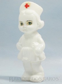 Brinquedos Antigos - Sem identificação - Boneca Enfermeira com 16,00 cm de altura Década de 1970