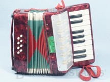 1. Brinquedos antigos - Hero - Sanfona com 23,00 cm de altura em madrepérola com acabamento em alumínio Acordeon Década de 1970 