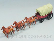 1. Brinquedos antigos - Casablanca e Gulliver - Carroça coberta com 6 cavalos e Toldo verde claro Gulliver primeira série Década de 1970