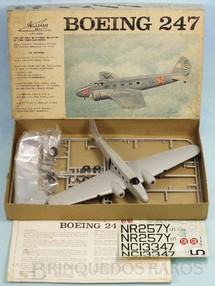 1. Brinquedos antigos - Williams Bros. - Avião Boeing 247 Kit parcialmente montado Década de 1950