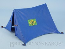 1. Brinquedos antigos - Casablanca e Gulliver - Barraca de Campanha azul escuro com 15,00 cm de comprimento Série Tropas Imperiais Década de 1970
