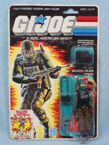 Brinquedos Antigos - Hasbro - Beach Head completo Blister lacrado Ano 1985