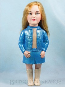 Brinquedos Antigos - Estrela - Boneca Jovem Guarda Wandeka com 33,00 cm de altura Wanderléa Década de 1960 Fora de Catálogo