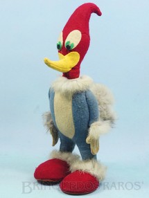 Brinquedos Antigos - Estrela - Boneco do Pica Pau com 34,00 cm de altura Corpo todo em feltro com detalhes em pele de coelho Década de 1950