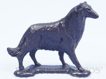1. Brinquedos antigos - Casablanca e Gulliver - Cachorro Raça Collie Lassie de plástico preto Série Fazendinha Década de 1970