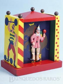 1. Brinquedos antigos - Reuge - Caixa de Música Palco do Circo com Palhaço dançarino 14,00 cm de altura Melodia Tico Tico no Fubá Datado 8 Set 1967