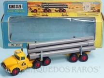 Kit Caminhão De Brinquedo Carreta Basculante + Tora Madeira