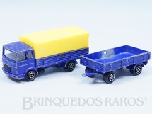 Brinquedos Antigos - Majorette-Kiko - Caminhão Saviem com reboque Majorette Brésilien Kiko Década de 1980