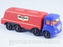 1. Brinquedos antigos - Lone Star - Caminhão tanque Foden Tilt Cab Tanker Mobil Impy Road Master Cabine basculante azul Década de 1970