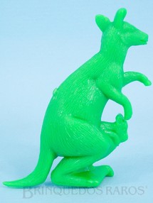 1. Brinquedos antigos - Casablanca e Gulliver - Cangurú de plástico verde Série Zoológico Década de 1970