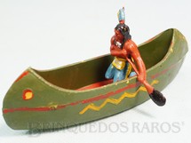 1. Brinquedos antigos - Casablanca e Gulliver - Canoa com índio remando Série Acampamento Apache