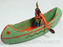 1. Brinquedos antigos - Casablanca e Gulliver - Canoa com índio remando Série Acampamento Apache