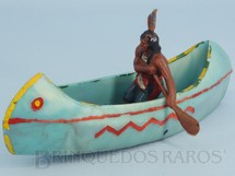1. Brinquedos antigos - Casablanca e Gulliver - Canoa com índio remando Série Acampamento Apache